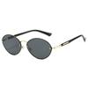 Vintage Metal Rim Gradient Shades Women's Original Brand Design Sunglasses Multi Color Lens Chic Driving Sun Glasses
