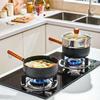 ZISHI Casserole à lait antiadhésive en pierre Maifan 20 cm avec couvercle