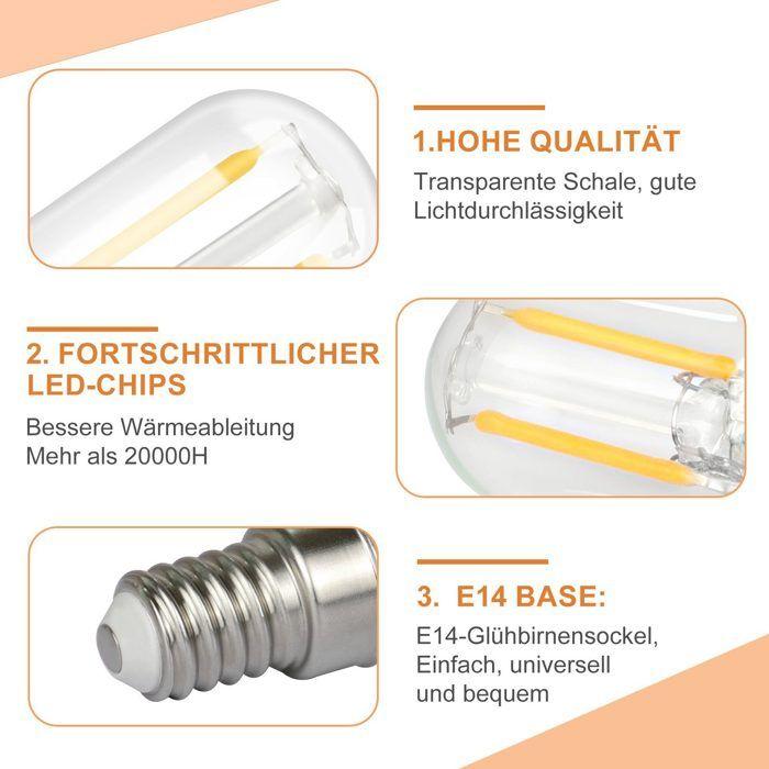 Lot de 4 ampoules LED - NETTLIFE - Rétro Edison T22 - E14 - 2W - 2700K