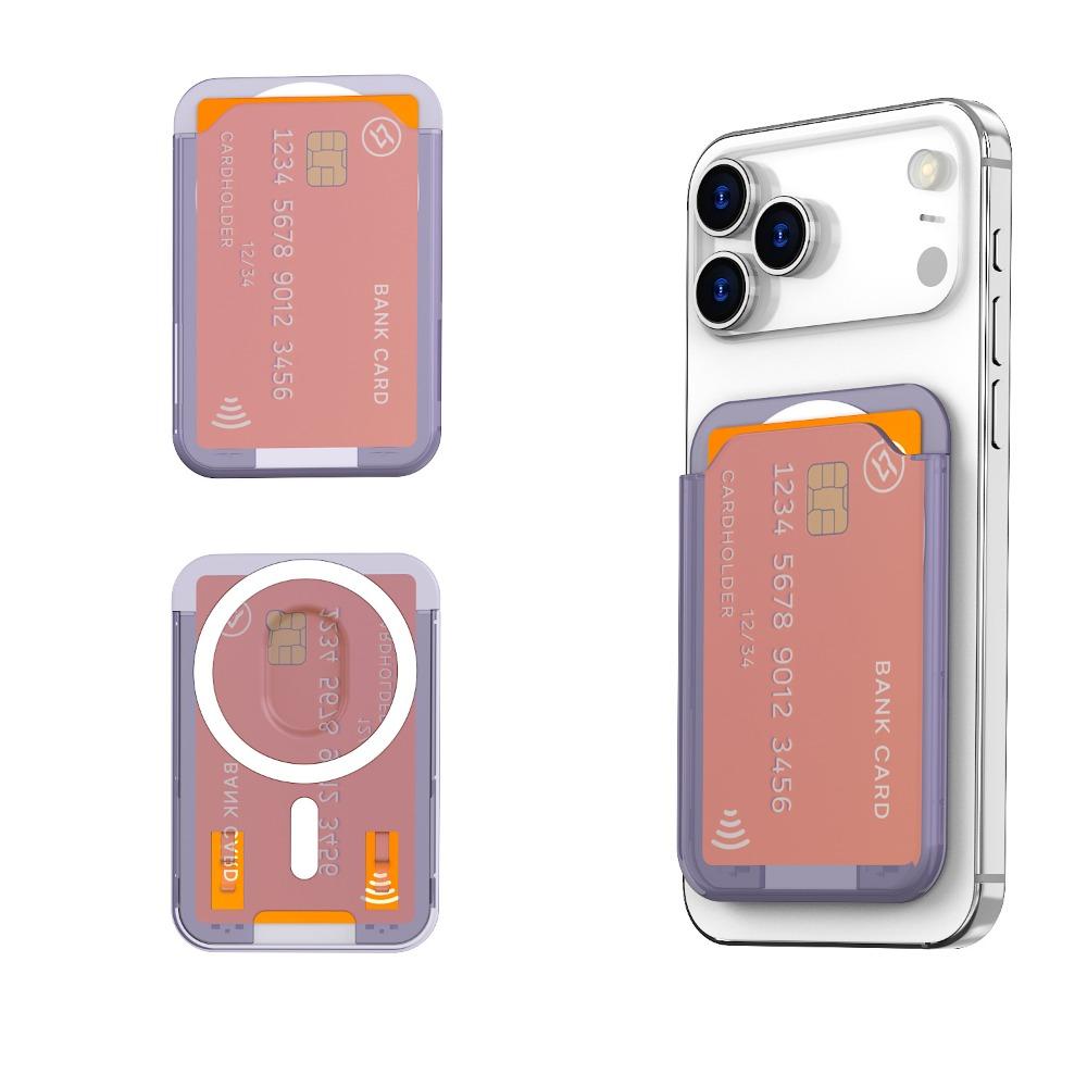 

For MagSafe Magnetic Wallet for IPhone 17 16 15 14 13 12 Pixel 10 Series Hard PC Credit Card Slot Holder for Back of Phone Case