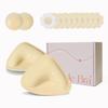 Sujetador Adhesivo Push Up de Doble Cara, Almohadillas Adhesivas Invisibles para Pechos Grandes, Sujetador Adhesivo para Bikini (Blanco Crudo, Mediano)