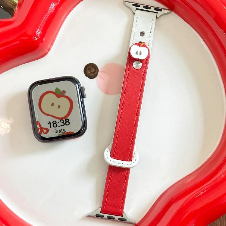 Apple leather strap compatible with 38/40/41/42/44/45/46/49mm compatible with Apple Watch strap Ultra/Se10/9/8/7/6/5/4/3/2/1