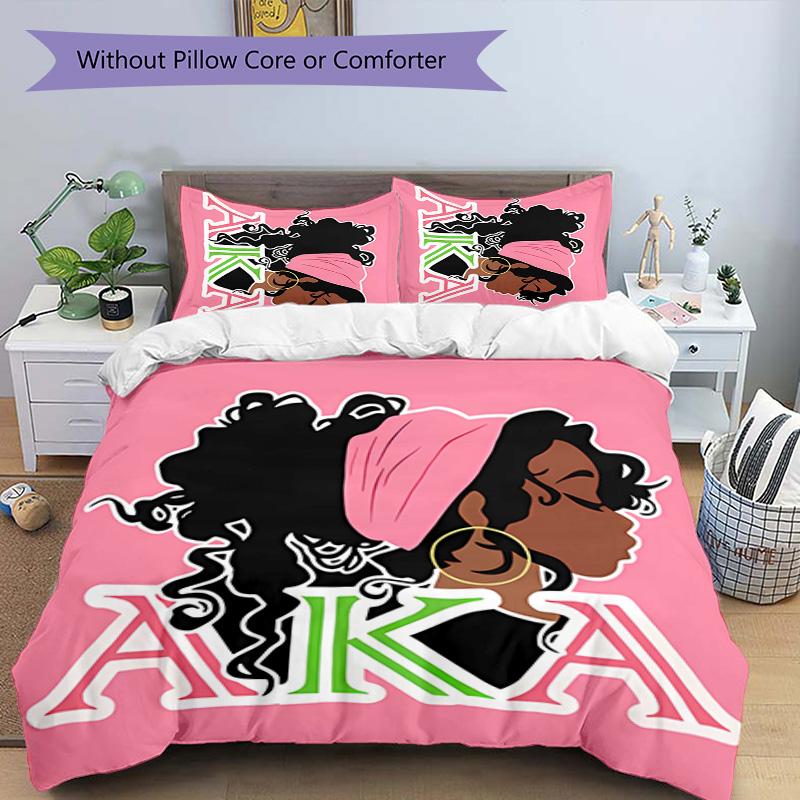 3pcs AKA Logo2 Pattern Bedding Set Duvet Cover Set Includes Duvet Cover &pillowcases, Perfect All Season Bedroom Decoration & Gift