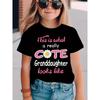 Europäische Größe Sommer Mode Mädchen Kurzarm T-Shirt Buchstabendruck Lässiges Oberteil