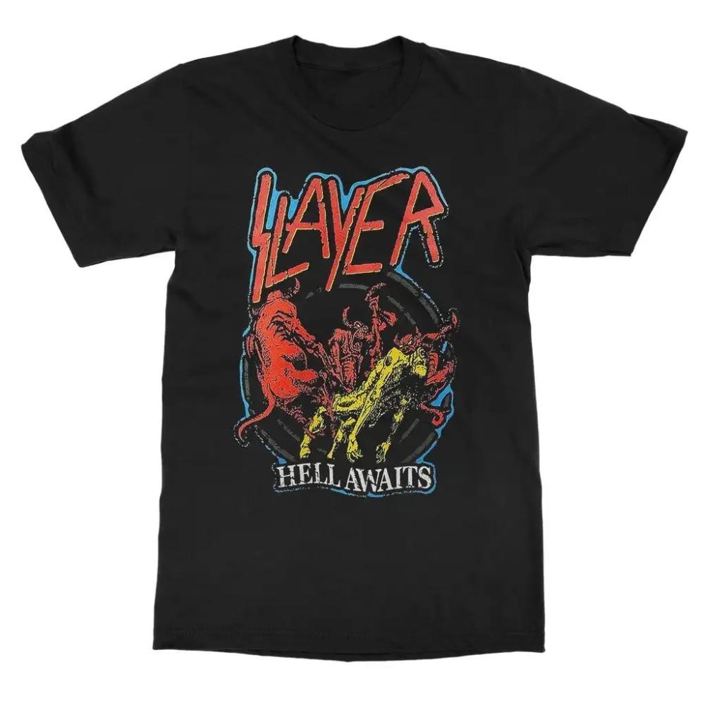 Slayer "South of Heaven" Vintage Album Cover Graphic Unisex Heavyweight Cotton Oversized Rock Band T-Shirt