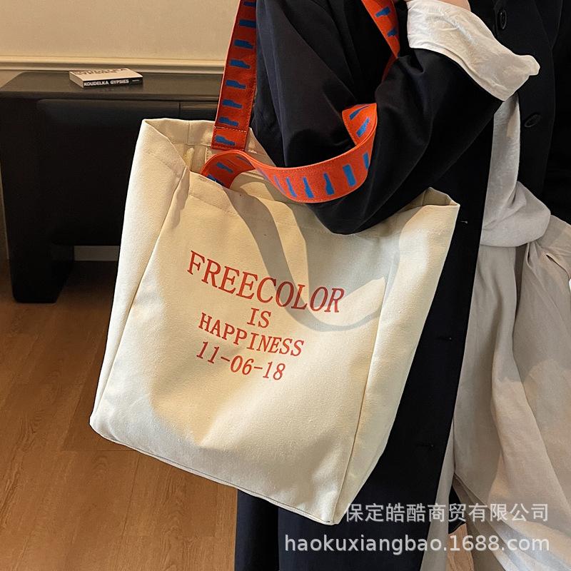 Lässige Faulwind-Großraumtasche Damen 2025 neue leichte und vielseitige Pendler-Schultertasche Canvas-Tasche Tragetasche