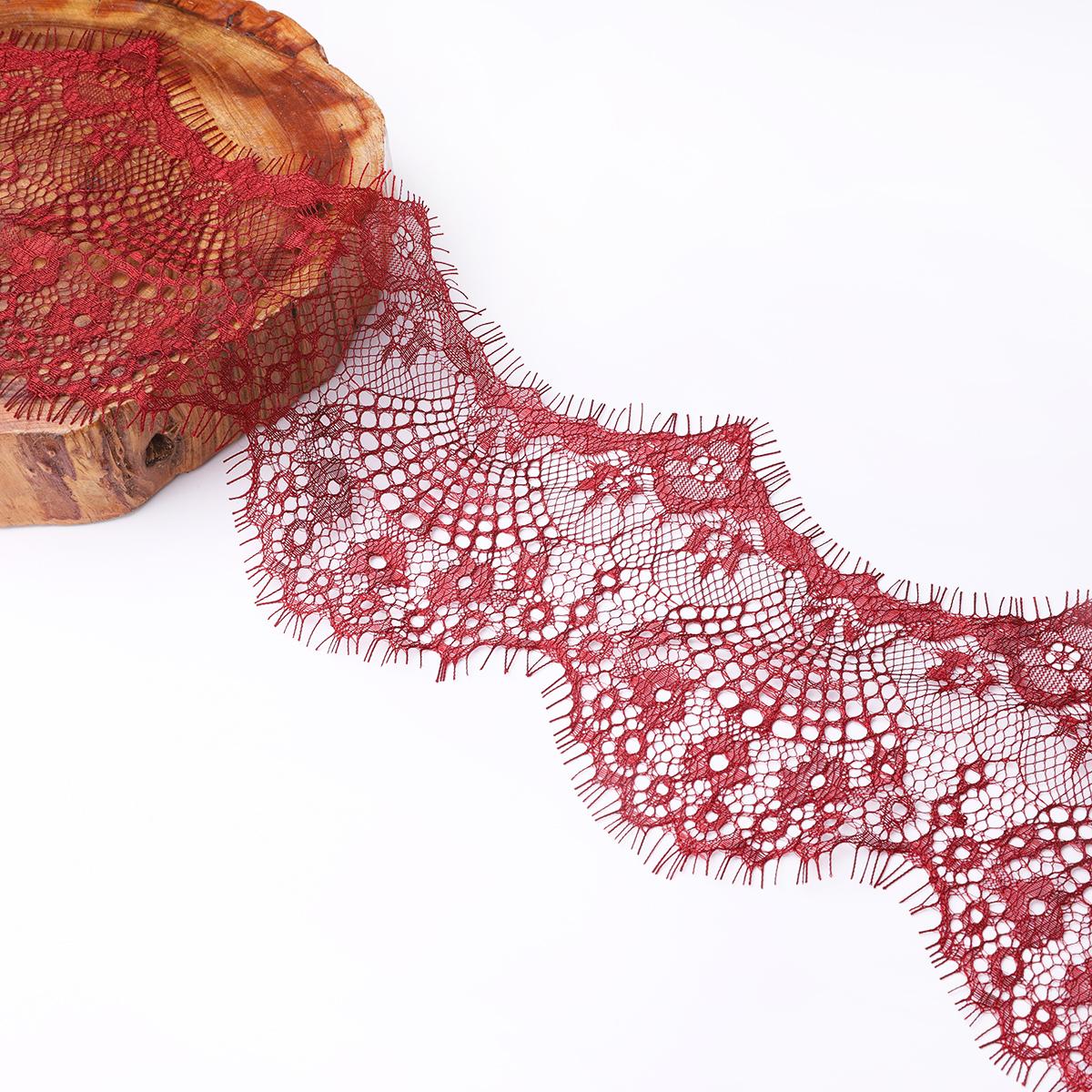 

2,7 метра вышитые цветы кружева ткани отделочные ленты DIY швейные материалы ручной работы для свадьбы украшения дома вечеринки аксессуары вино красного