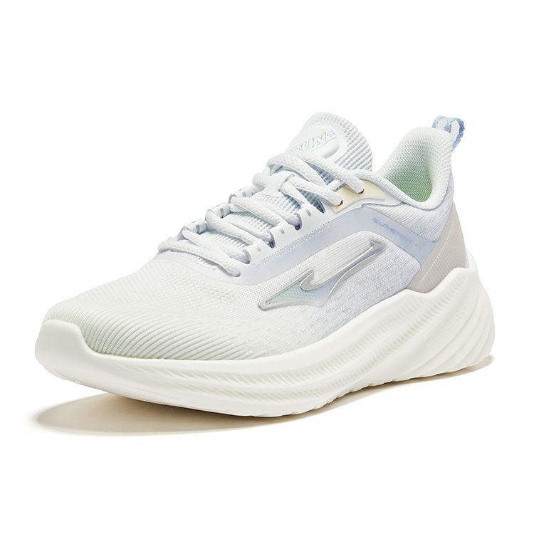 Hongxing Erke Chengfeng 2.0 Comfortable Lightweight Shock Absorbing Wear Resistant Low Top Running Shoes Women Sneaker White Purple 52124103042-004
