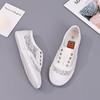 Mode Damskor Spets Utskuren Canvas Flats Andningsbara Vita Balettinspirerade Sneakers Bekväma Allroundskor Lätta Skor