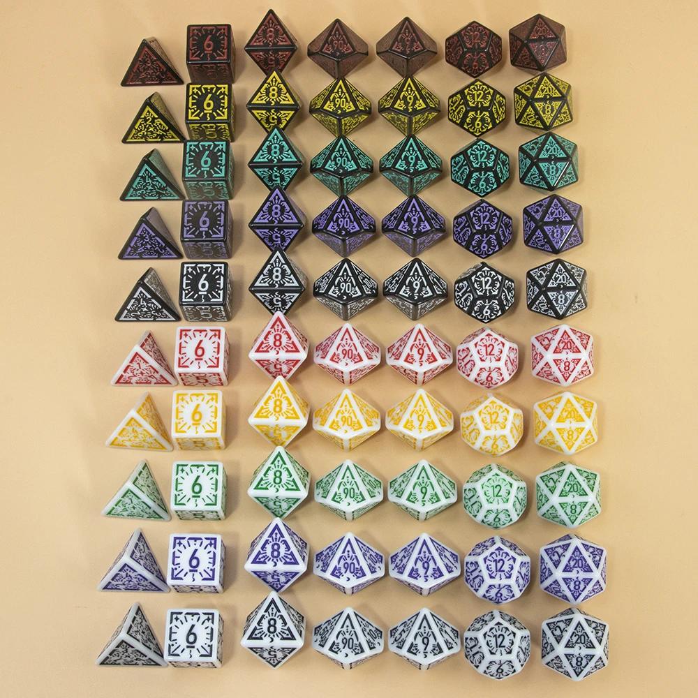 DND Polyhedral Dice Set 7pcs D4-D20, Amazing Engraved Games Dices for Souvenirst Entertainment RPG Board Game