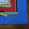 Used CELINE Scarf Bandana Belt Pattern Large Scarf Blue Red White