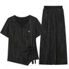 Women's Plus Size 2-Piece Casual Set, Short Sleeve Top & Wide Leg Pants (XL-5XL)
