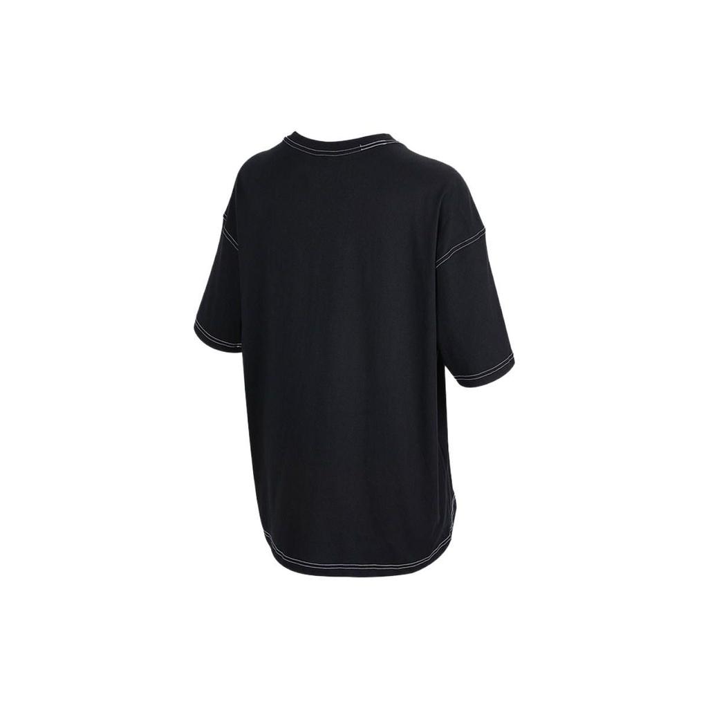 Nike SS22 Tričko s potiskem loga, ležérní kulatý výstřih, krátký rukáv, dámské topy, černé DM6212-010