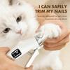 2-in-1 Pet Nail Clipper And Grinder With LED Light Guard, USB Rechargeable, Suitable For Small And Medium-sized Dogs And Cats