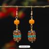 Retro Exotic Style Nepalese Earrings Tibetan Niche Design Personalized Long Earrings Simple Earrings Women