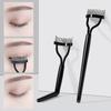 1 Pz Pettine Pieghevole Nero per Ciglia Spazzola di Bellezza Trucco Separatore di Ciglia Acciaio Inossidabile Piegaciglia Mascara Arricciaciglia Strumento Cosmetico