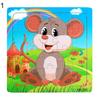 20Pcs Wooden Puzzle Toys Cartoon Animals Intelligence Educational Kids Gift