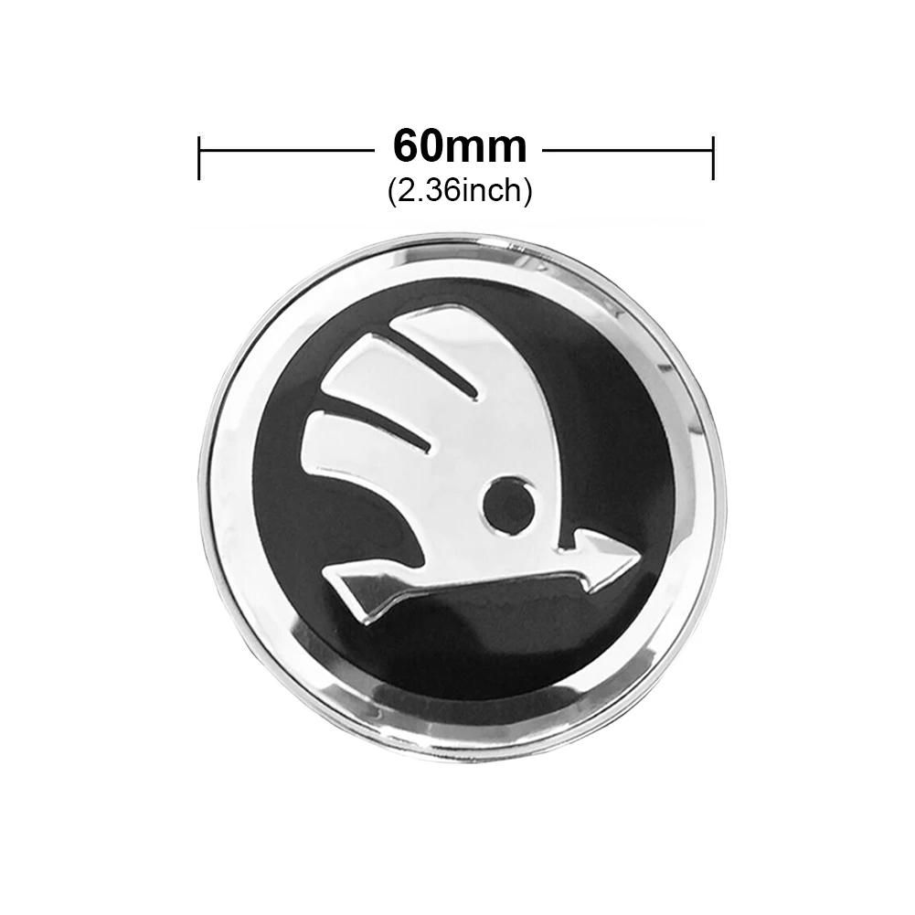 2025 Hot 1-5Sets Genuine Wheel Centre Cap Black 60MM Hub Cover for Skoda Octavia Fabia High Quality Durable Protection Easy Inst
