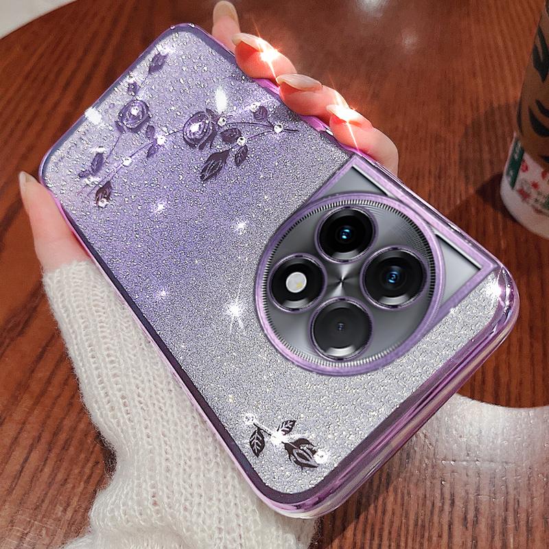 KADEM Pouzdro pro OnePlus 11 5G/11 Pro 5G Třpytivé pouzdro na telefon z TPU se štrasem a popruhem