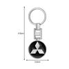 Car Keychain Car Emblem Gift With Key Ring Auto Accessories For Mitsubishi ASX Lancer Pajero Outlander L200 EVO Lancer EX