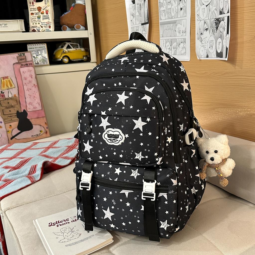 Schoolbag new casual cute expansion schoolbag primary school junior high school student backpack high value large capacity printed backpack