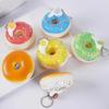 Quick Rebound Donut Bread Squeeze Toy Keychain Simulated Food Slow Rebound Keyring  New Year Gift