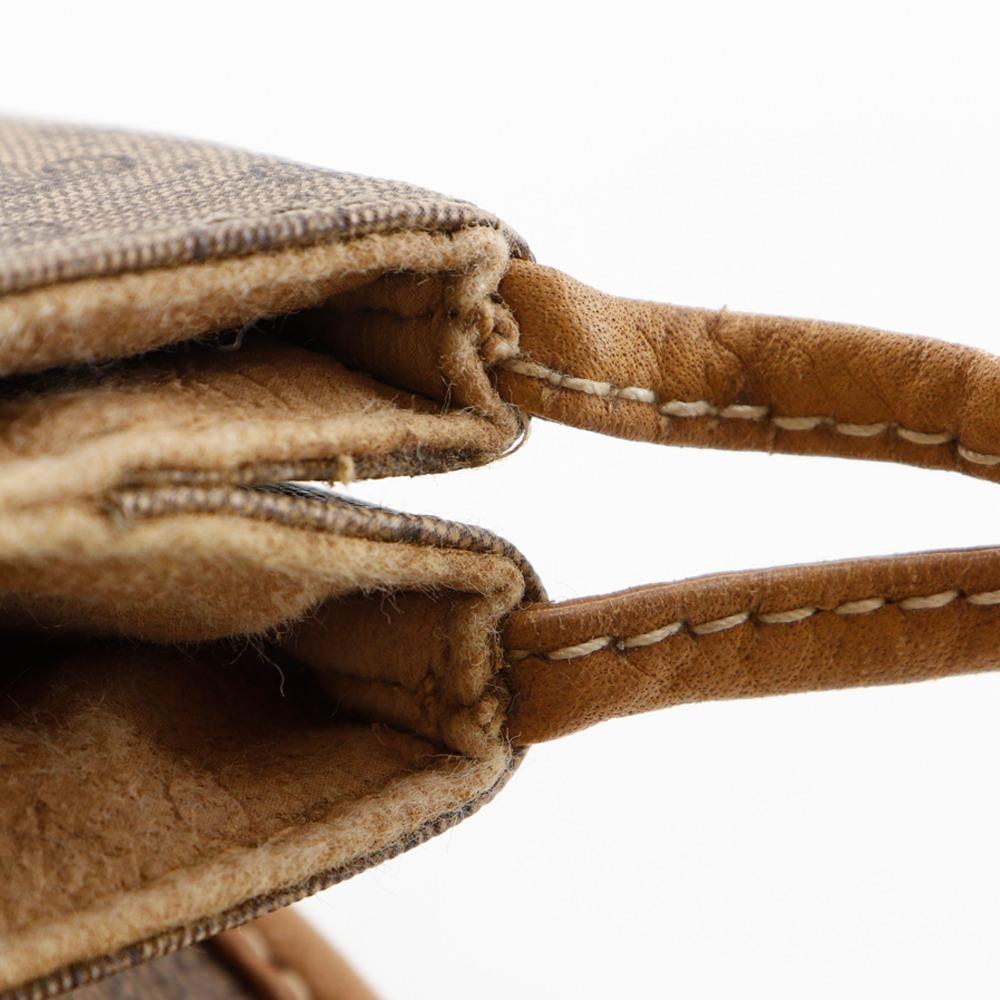 Gucci Old Gucci Shoulder Bag Micro GG Vintage Beige PVC Women Used