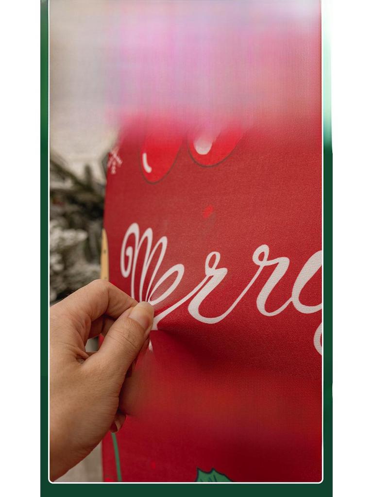 Decorative Cross-Border Christmas Chair Covers - Elastic Dining Chair Back Covers, Holiday Decor, Christmas Tablecloth Chair Covers.