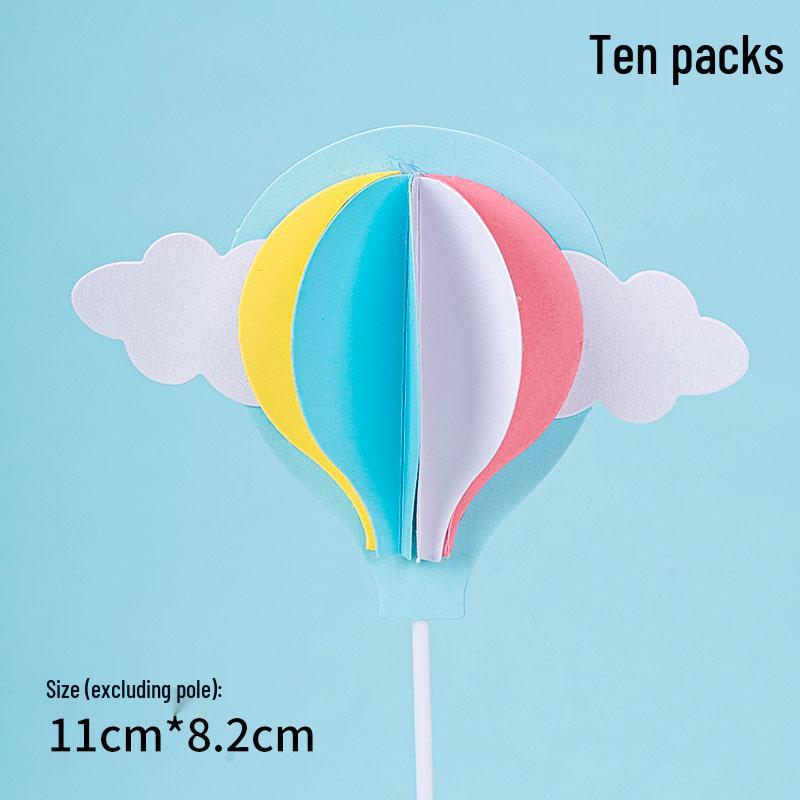 

Набір кольорових топперів для торта Веселка з китицями, повітряними кульками та місяцем