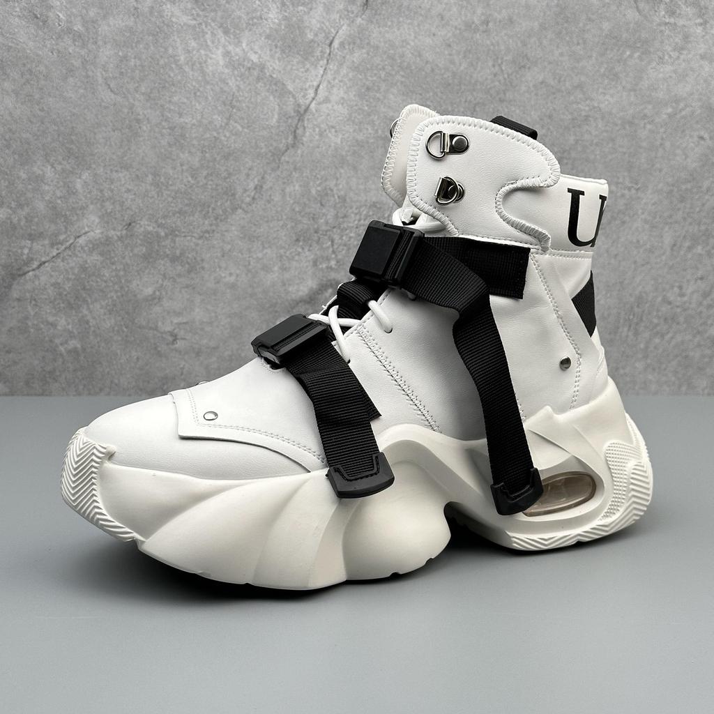 Europäische Herren High-Top Schwarze Sneaker: Frühling 2025 Trend, Größenerhöhend und Stilvoll