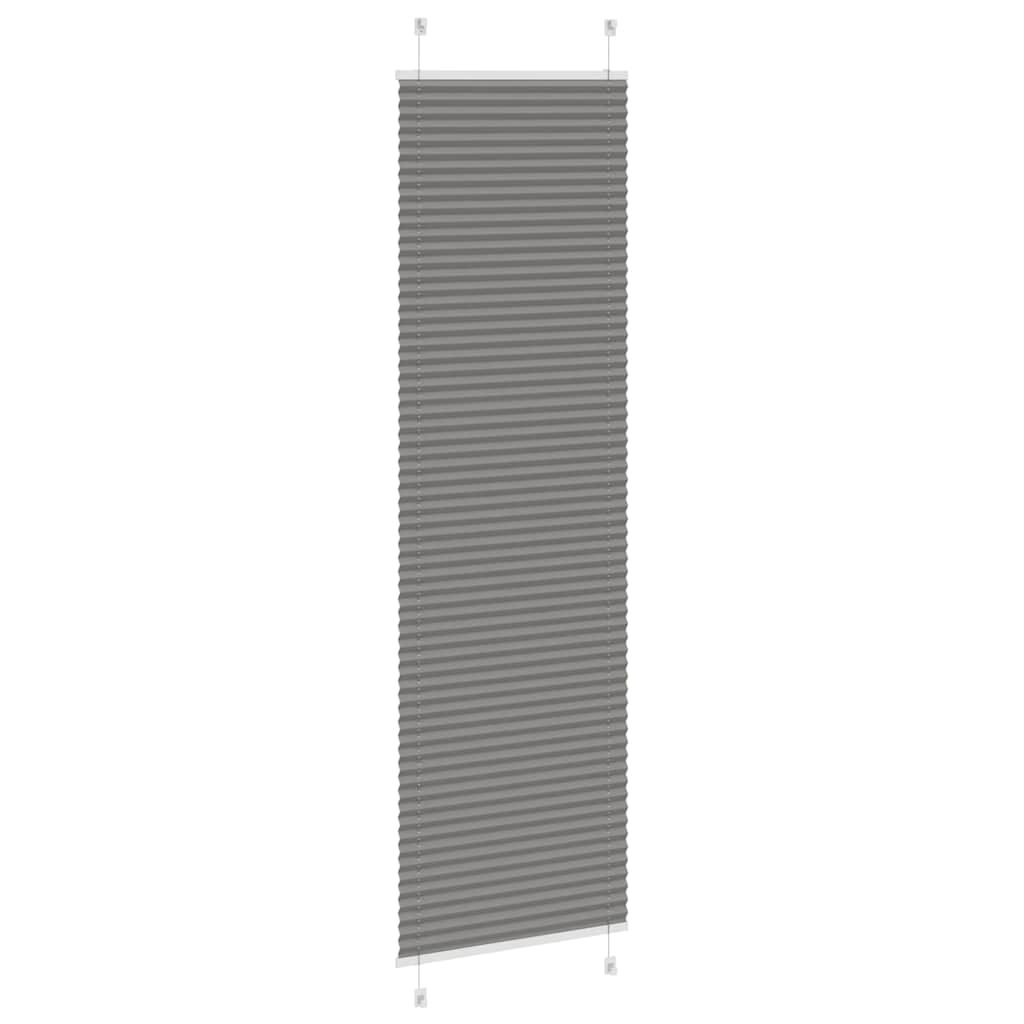 Anthracite Pleated Blind 55X200 Cm Fabric Width 54.4Cm