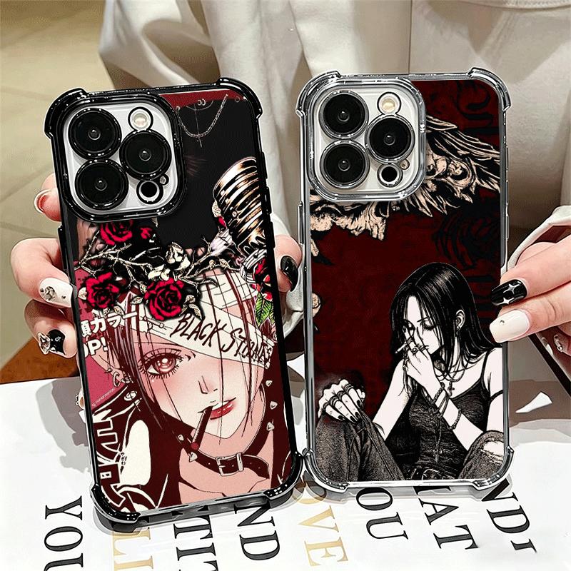 NaNa Osaki Anime Soft Phone Case For iPhone 15 16 17 Air 14 Pro Max 16E Plus 13 12 Mini Plating Anti-Fall Fundas