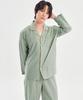 [May Flower] Classic Mint Long Sleeve Pure Cotton Men's Plus Size Pajamas Set [Shipped from Korea] 100% Authentic