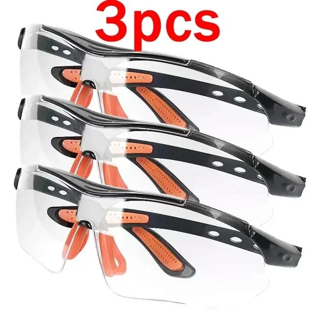 1/2/3pcs Safety Goggles Eye Glasses for Cycling Working Women Men Clear Eye Sand Prevention Anti-Splash Wind Dust Proof Eyewears