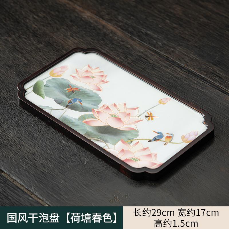 Chinese Style Tea Tray Natural Bamboo Dry Bubble Tea Table Home Kung Fu Tea Set Bamboo Tray