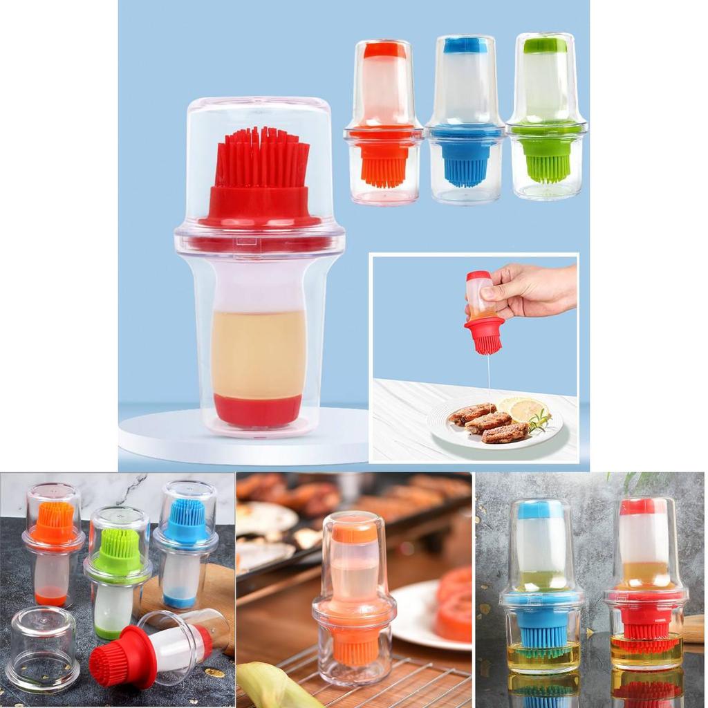 Grill Press Portable Oil Bottle Brush Storage Cover Kitchen Barbecue Gadget