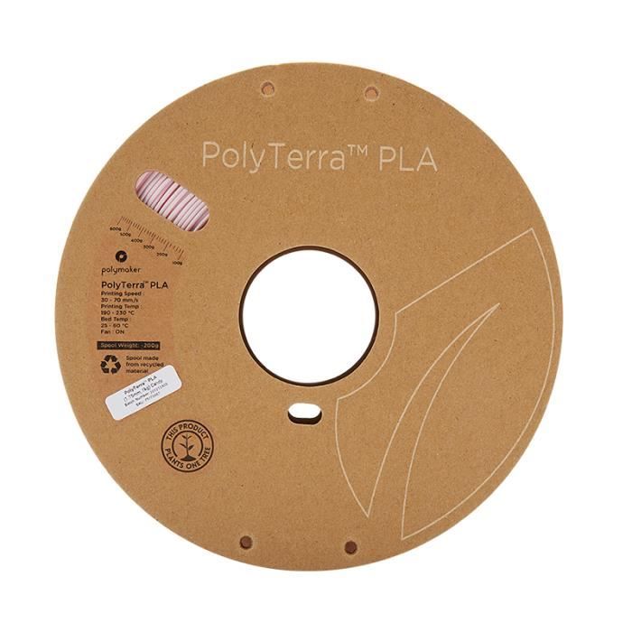 POLYMAKER - Filament PLA Pour Imprimante 3D - PolyTerra - 1.75mm - 1Kg - Rose Bonbon