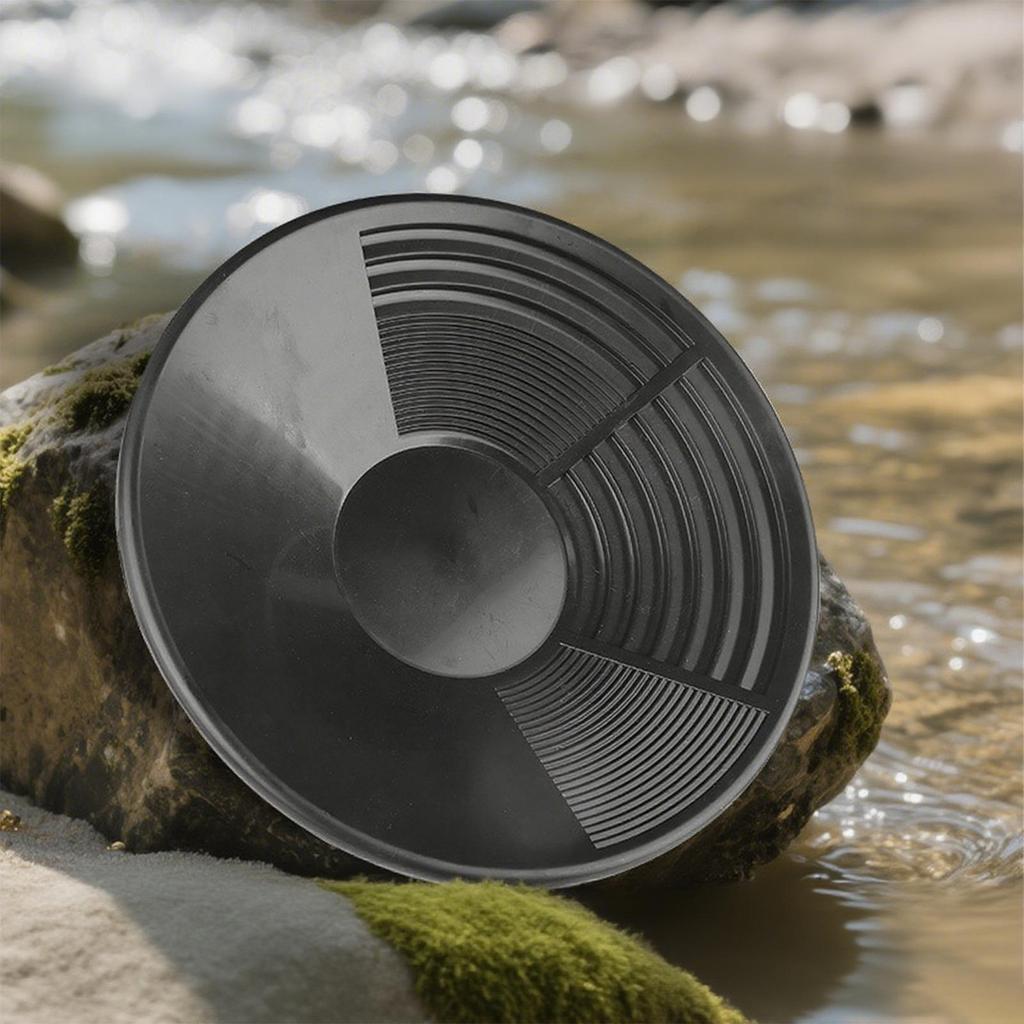 Gold Pan Metal Plastic Sieve Golds Pan Mining Tool Detection Tool Plastic Bowl Prospecting River Wash Gold Panning Equipment