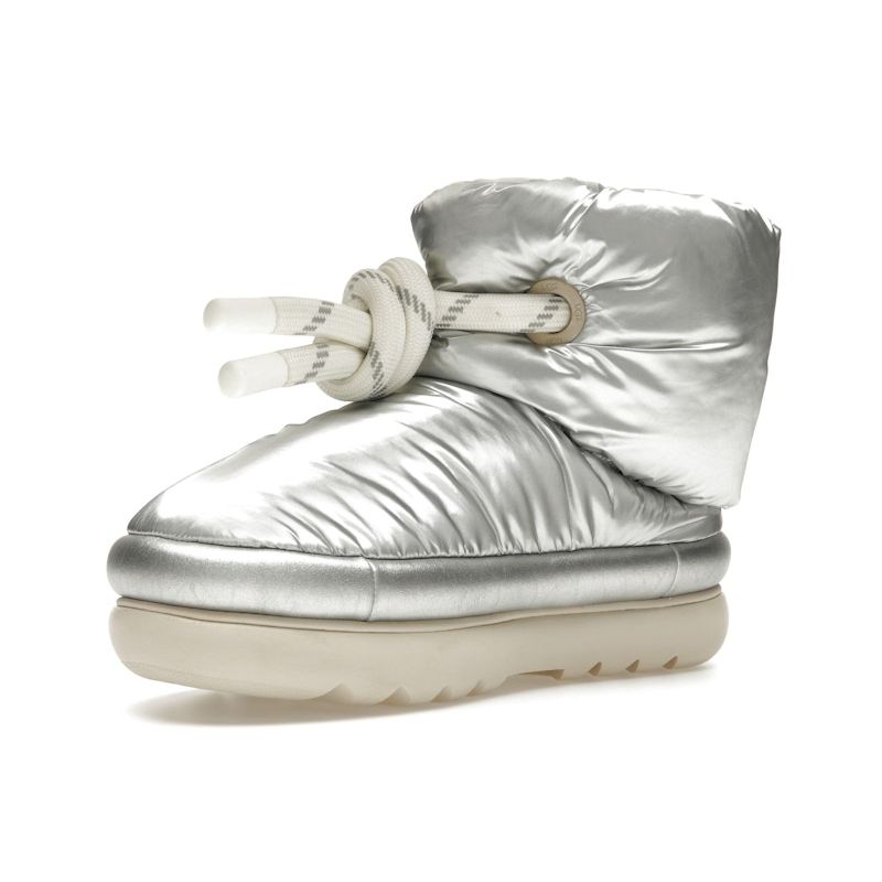UGG Klassiske Maxi Korte Metallisk Sølv Dame Sneakers 1135153-MSLV