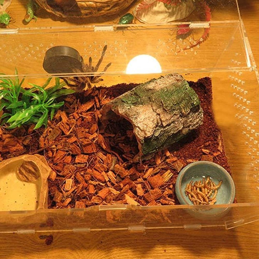 Simulation Tree Hole Shelter Hollow Reptile Cave Unique Lizard Hideaway Shelter  Aquarium