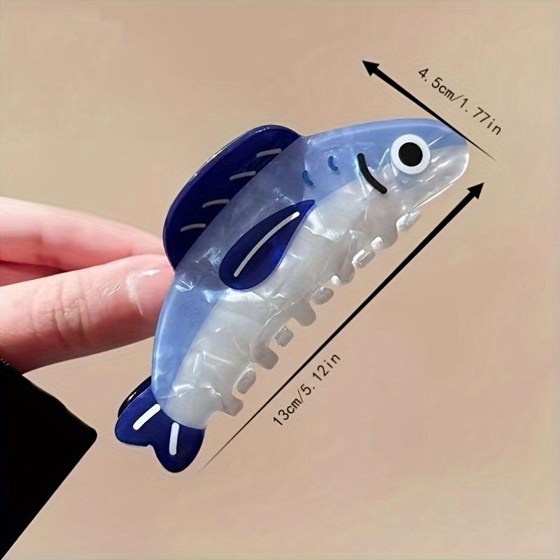 

Blue and White Transparent Cartoon Fish Hair Grabbing Fun Cute Women Daily Hair Styling Decoration Headwear Personality Fashion