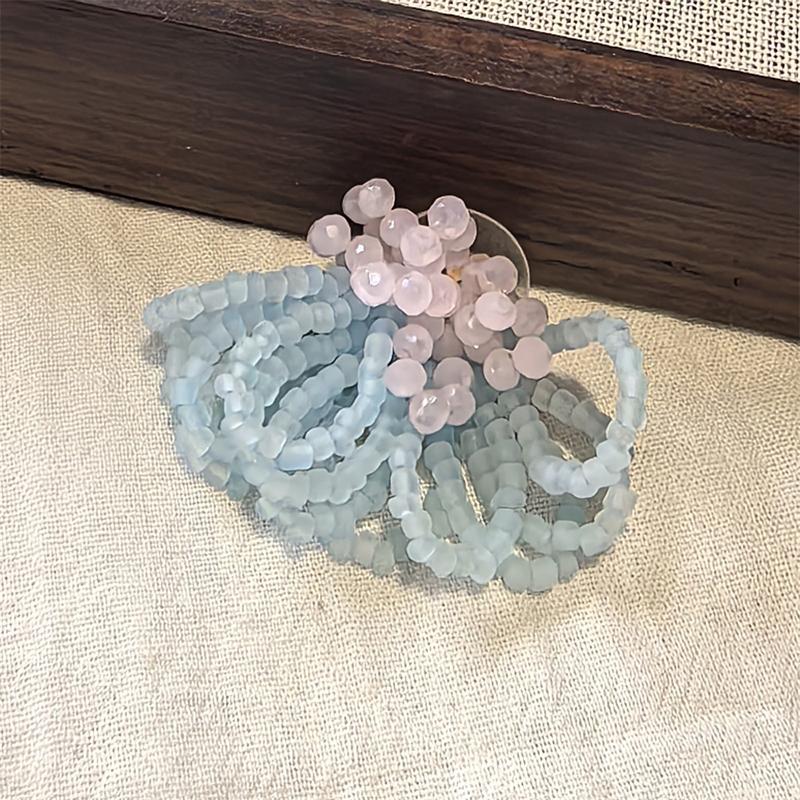Dopamine  Beaded Jelly Shoes Sandals Accessory Diy Decorative Shoe Flower Slippers Shoe Buckle Accessories