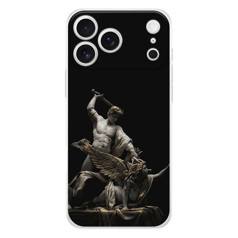 Clear TPU Phone Case For iPhone 17 Air 16E 16 11 15 14 Pro MAX 12 13 7 8 Plus SE Easter Cover Protection Ancient Greek Sculpture