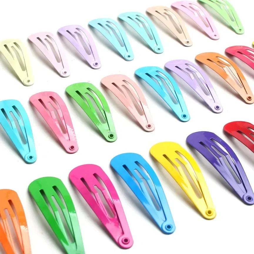 30pcs Colorful BB Hair Clips for Girls Water Drop Shape Hairpin Princess Barrettes Simple Snap Clip Girls Hair Accessories