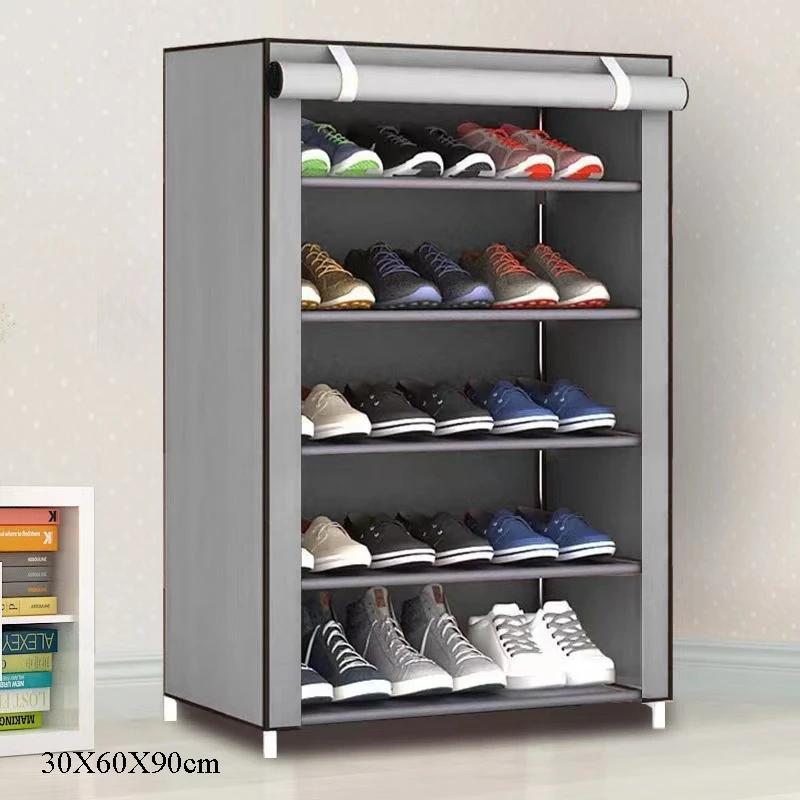 1p Dustproof Shoe Storage Rack Organizer Multilayer Nonwoven Shoes Storage Cabinet Home Hallway Space-saving Cabinets Shoe Shelf