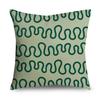 Green Pattern Decorative Throw Pillow Cover With Short Plush Print For Living Room Sofa Decoration Cushion Cover Pillow Covers