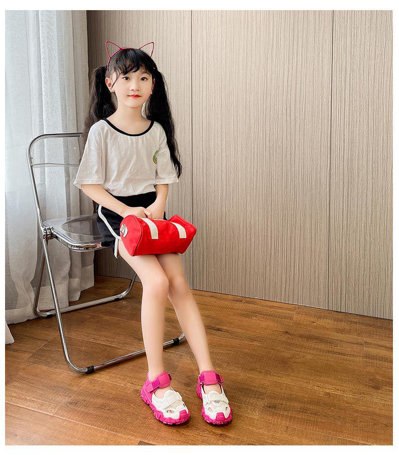 2026 Girls' Breathable Mesh Sport Sandals - Hollowed-Out Summer Shoes for Kids