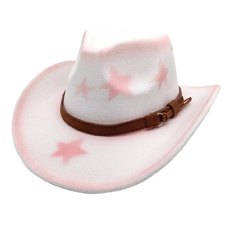 Sternverzierter Homburg Maillard Styling Hut Geschenke für Freund Hut Breiter Rand Unisex Tragbar für Treffen Foto Requisiten
