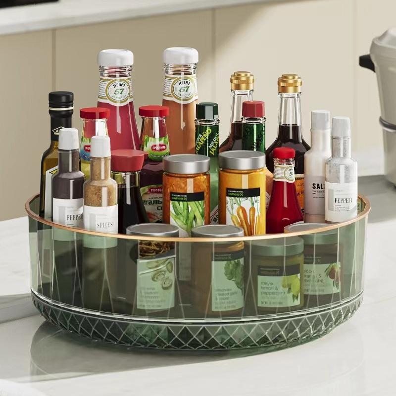 

Spice Rack Kitchen Rotating Storage Tool Household Complete Seasoning Table All Kinds of Multifunctional Tool