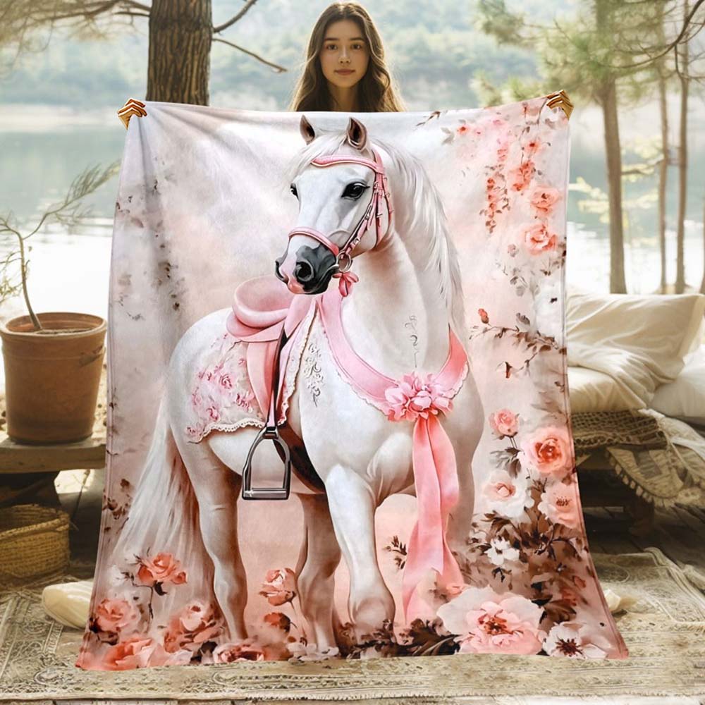 1pc 3D White Tiger Print Soft Flannel Throw Blanket Warm Cozy Fuzzy Blanket for Home Bedroom Sofa Couch